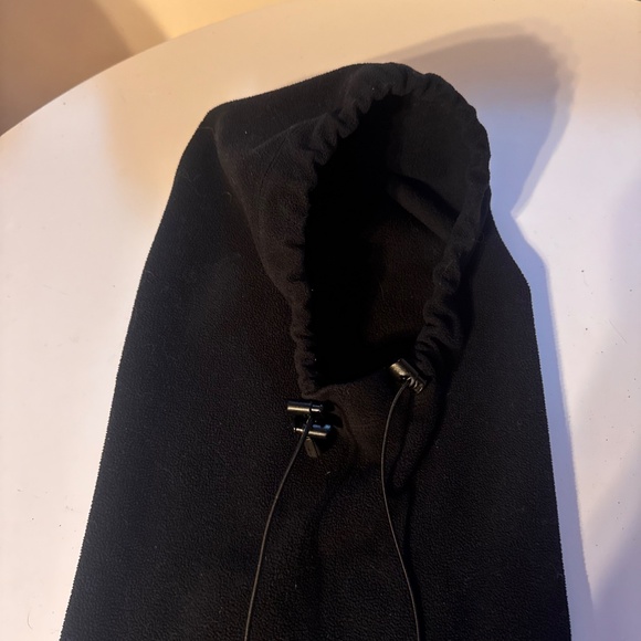 Black Hooded Wrap neck gaitor neck warmer cinched hat - Picture 4 of 5